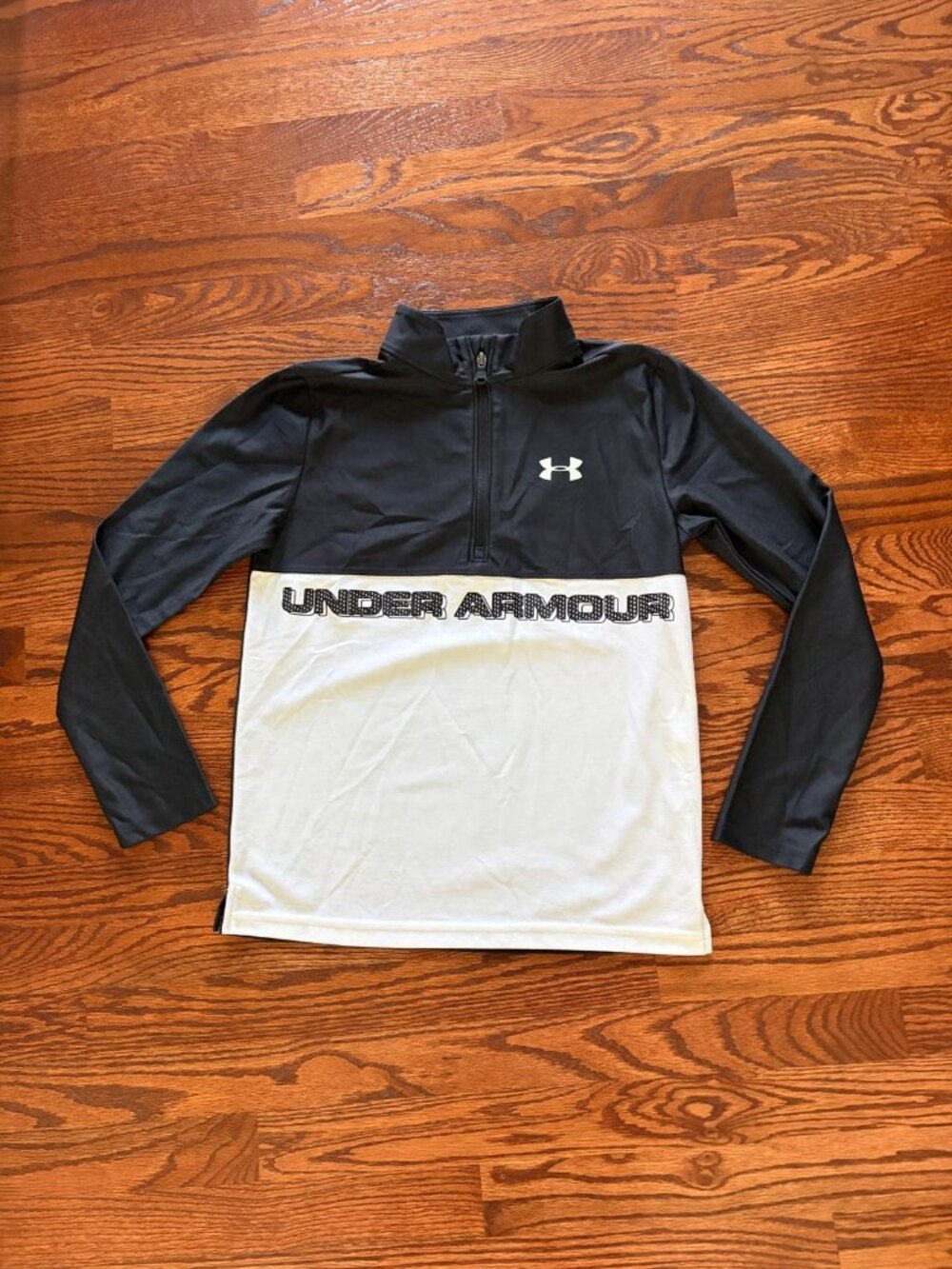 Under Armour Heat Gear Youth Kids Size L YL Half-Zip Pullover Top Shirt